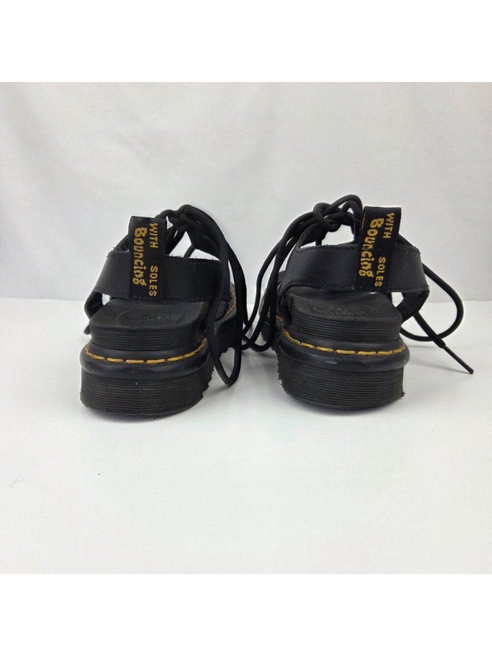 Dr. Martens Nartilla Black Leather Lace Up Gladiator Sandals Size 7.5 - Picture 8 of 11